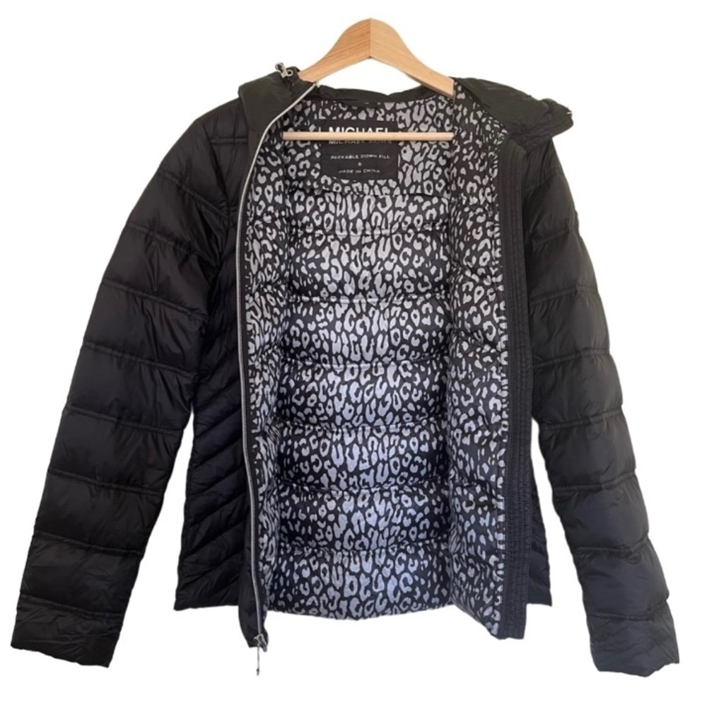 MICHAEL Kors black quilted nylon packable puffer black jacket Size S - Picture 4 of 14